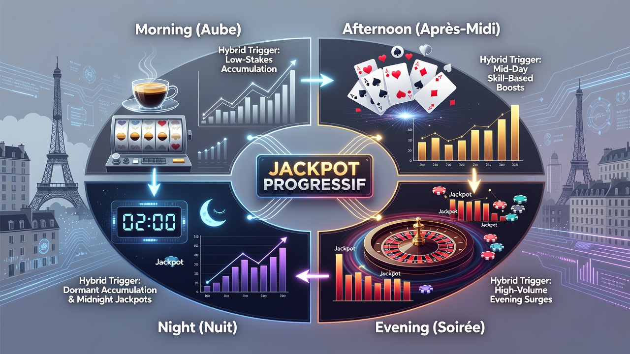 Visual representation of daily player activity patterns influencing jackpot mechanisms in French hybrid casino platforms