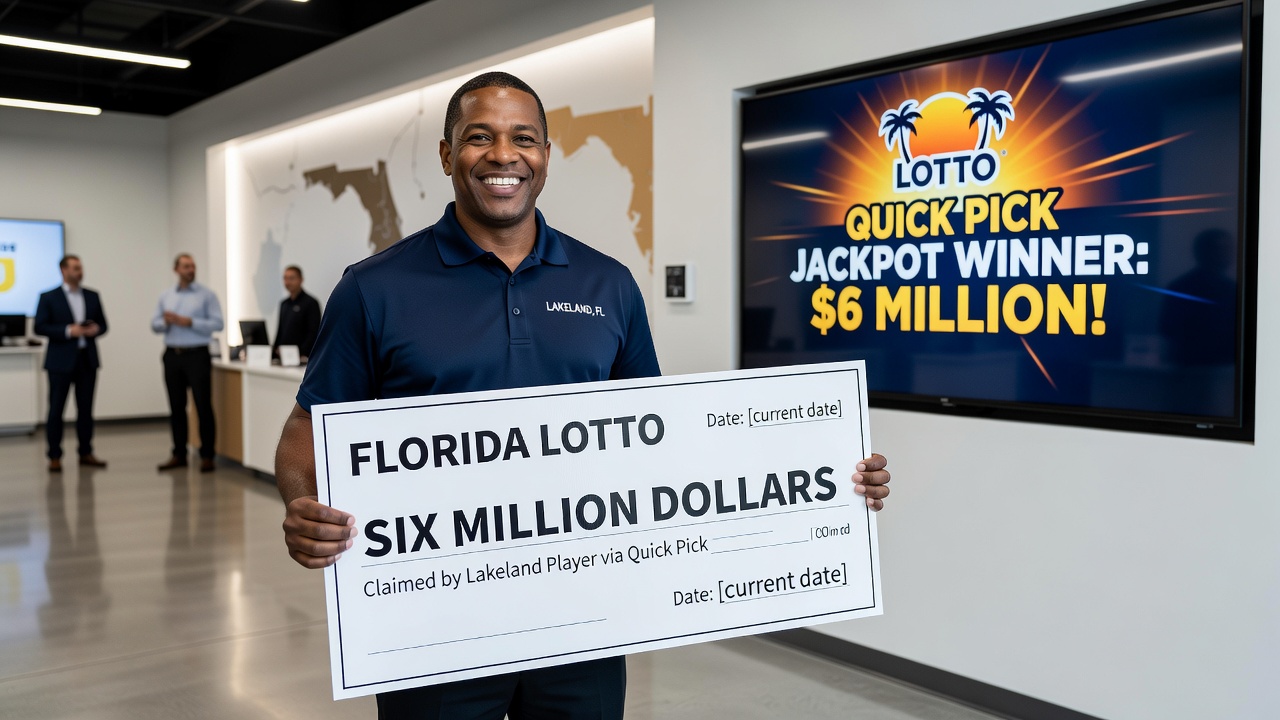 Lottery jackpot reset announcement graphic showing new starting amount